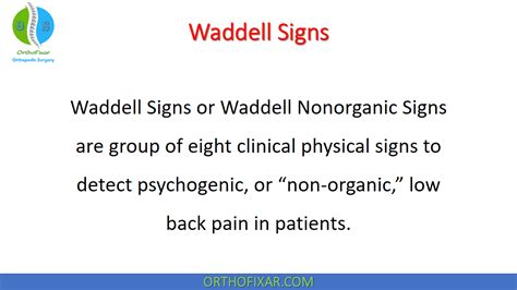 waddell's axial compression test|waddell sign positive test.